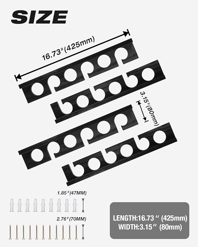 Ghosthorn Fishing Pole Rod Racks Wall or Ceiling Mounted Fishing Pole Rod Holders for Garage Storage Organizer Fishing Gear Equipment for Men Women