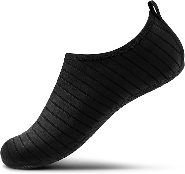 SEEKWAY Water Shoes Women Men Adult Quick-Dry Aqua Socks Barefoot Non Slip for Beach Swim River Pool Lake surf Black SK002(U)