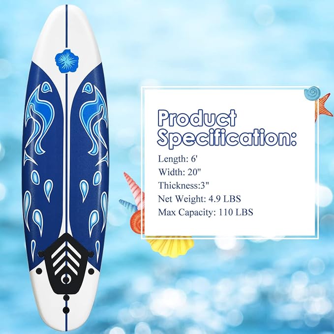GiantexHawaiiSurfboard-Red