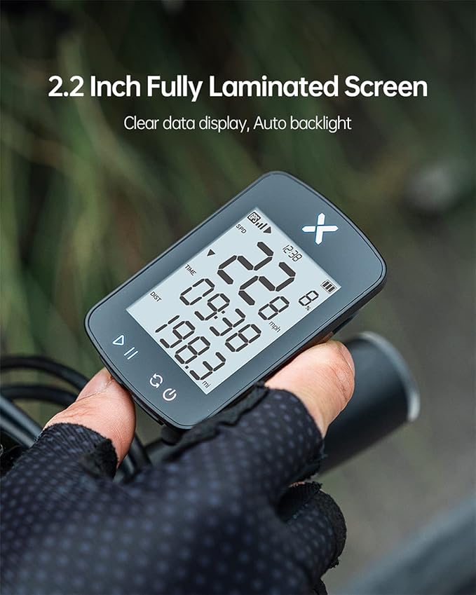 XOSS G Gen2 GPS Bike Computer Wireless, Bluetooth IPX7 Waterproof Cycling Computer, Rechargeable Bicycle Speedometer Odometer with 2.2 inch LCD Screen, 28 hrs Long Battery Life (XOSS APP Support)