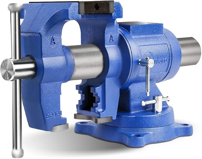 Forward DT150B 6 Inch Heavy Duty Bench Vise with 360° Swivel Base and Head