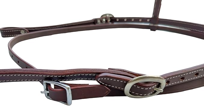 Double Stitched Latigo Leather Browband Western Horse Headstall