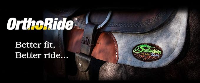 Southwestern Equine OrthoRide Made in USA Premium All Wool Build up, Saddle Pad Western, Classic Contour Saddle Pad, Ortho Pad Horse Saddle Pad, Saddle Blanket, 30x30 & 31x32