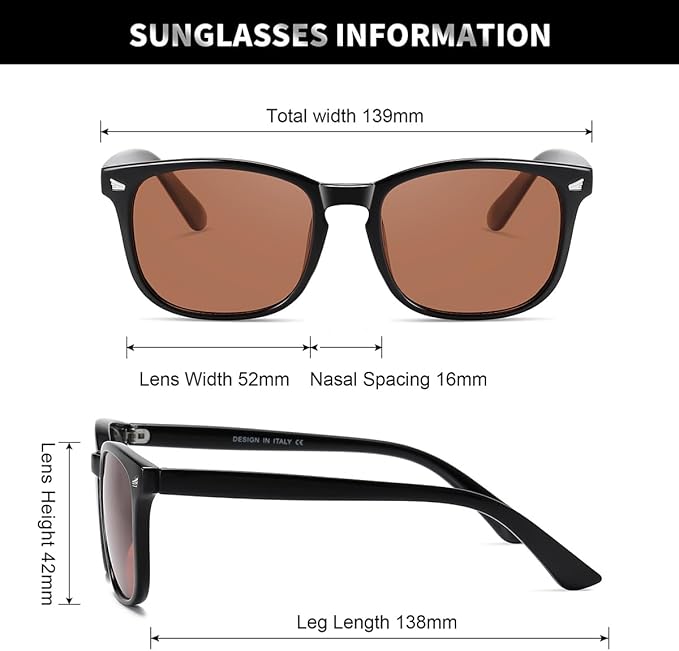 DUSHINE 偏光サングラス レディース クラシックレトロスタイル UV400保護