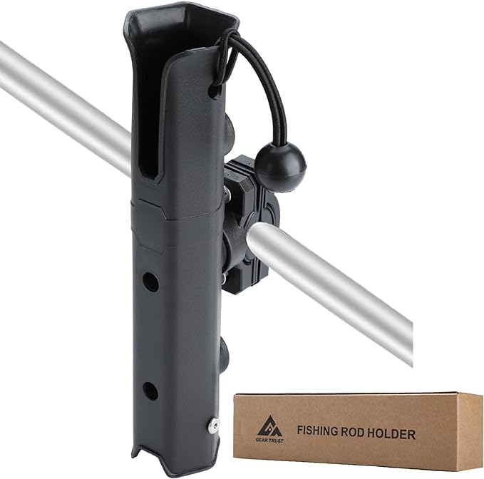 Fishing Rod Holder for Bike, Rotatable Fishing Pole Holder for Bike with Pole Mount Clamp, Fishing Rod Rack for Beach Car, Fishing Chair, ATVS, Boats, Carts