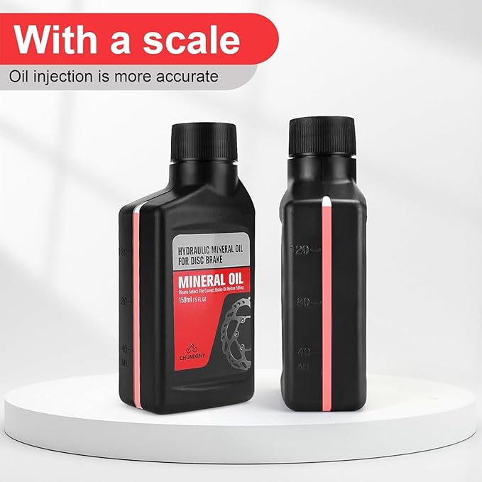 CHUMXINY Brake Bleed Kit for Shimano Hydraulic Brakes, Mountain Bike Brake Bleeder kit Including 300ML Mineral Brake Fluid, Clear Funnel and Instruction Manual.