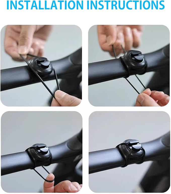 LILIWER Hidden Silicone Bike Mount for Apple AirTag, Tear-Resistant Anti-Theft Tracker Holder Strap for Mountain Bikes & E-Bikes, Tool-Free Fit for 7-34mm Tubes (1 Pack - AirTag NOT Included)