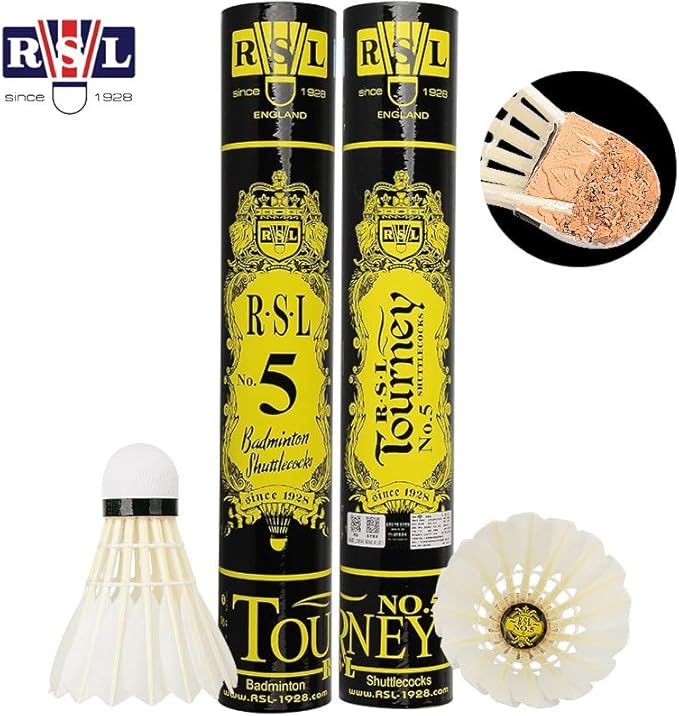 RSL No.5 トーナメントバドミントンシャトルコック 12個入り（スピード77）