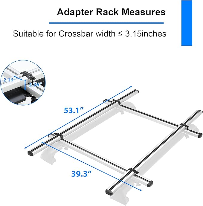 TOOENJOY Heavy-Duty Kayak Lift Assist Roof Rack, 100 LBS Capacity Kayak Canoe Rooftop Loader, Elevating Assist System for Easy Loading
