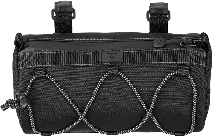 Topeak Tubular BarBag Slim 1.5L – Compact Waterproof Handlebar Duffle Bag with Quick Access Zipper, 600D Polyester Shell, and Anti-Slip Mounting System for Urban & Trail Rides