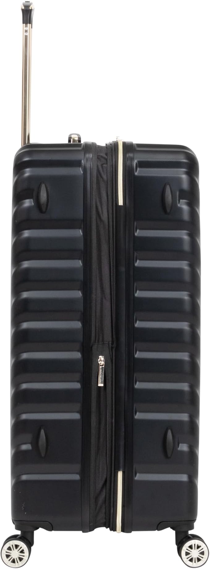 Kenneth Cole REACTION マディソン スクエア 軽量 ハードサイド シェブロン 拡張可能 スピナーラゲッジ、ブラック、(28インチ、預け入れ)