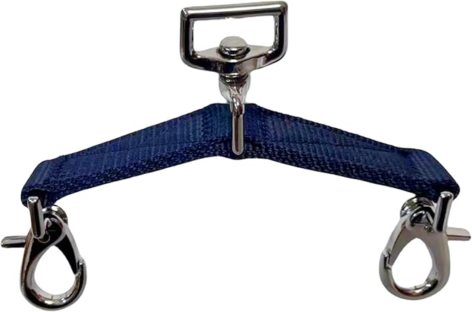 Double Buckle Swivel Lunging Chin Strap, Lunging Strap for Horse Lunge Line，Lunge Strap with Solid Hardware, Lunging Aid for Horse Training, Improve Control and Performance