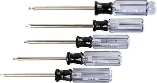CRAFTSMAN Screwdriver Set, Torx, Acetate Handle, 5 Piece (CMHT65051)
