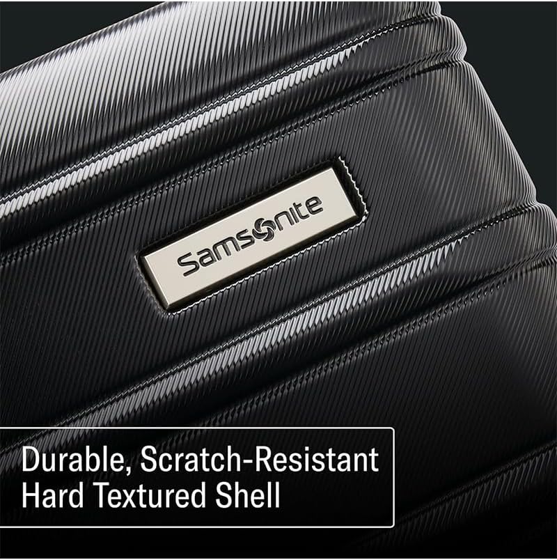 Samsonite Omni 2 ハードサイド 拡張可能 スピナーホイール付きスーツケース 2点セット (19/28), ミッドナイトブラック