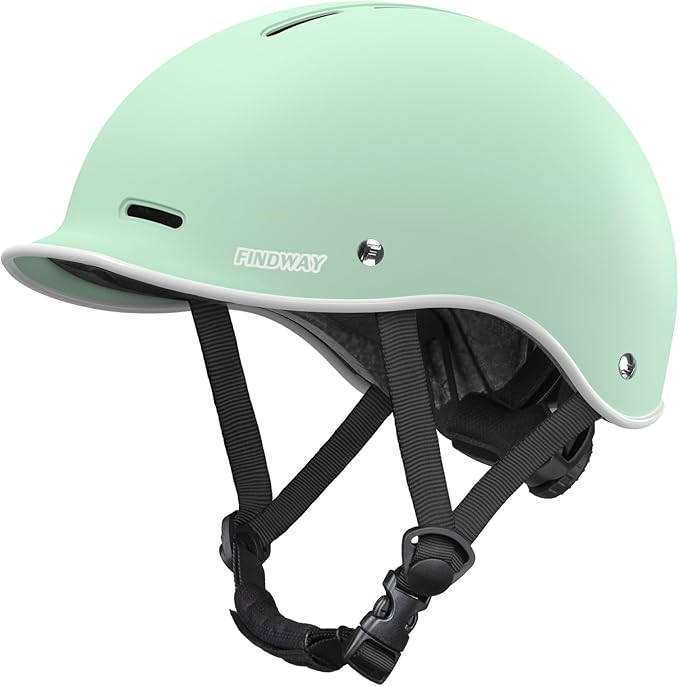 Findway 大人用自転車ヘルメット 調節可能 サイクリングヘルメット メンズ・レディース [安全性認定] 通勤、ロードバイク、スケート用 調節ダイヤル付き