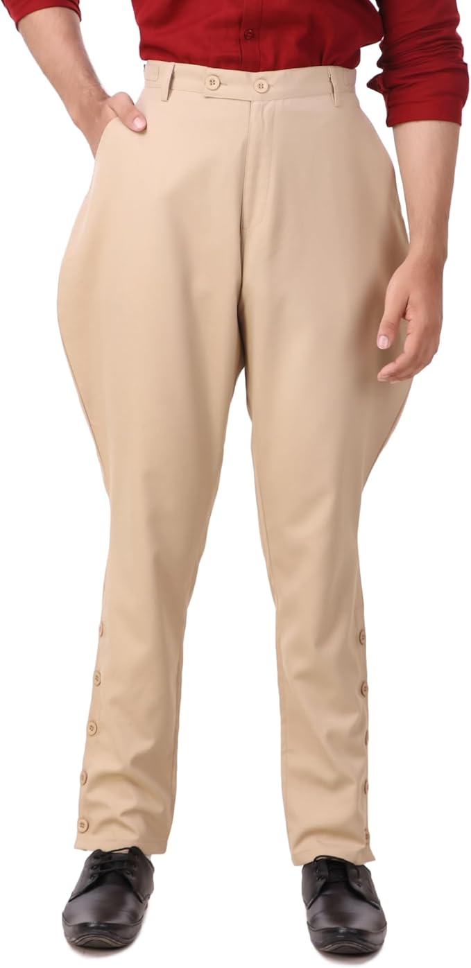 ThePirateDressing Steampunk Victorian Cosplay Costume Mens Archibald Jodhpur Pants Trousers