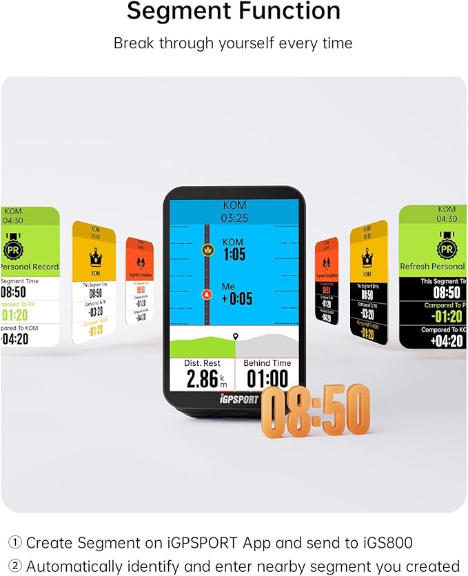 iGPSPORT iGS800 Bike Computer Touchscreen, 3.5'' Offline MAP Navigation WiFi Bluetooth ANT+ Smart 32GB GPS Cycling Computer Waterproof