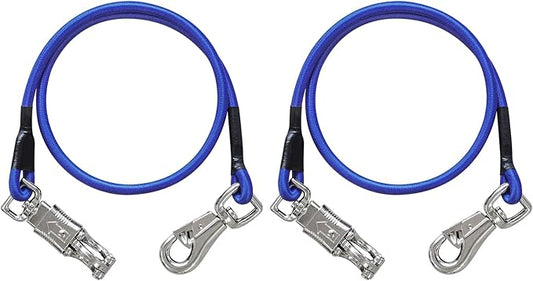 Bungee Horse Trailer Ties,36 Inch Long Bungee Cross Ties for Horses with Super Strong Quick Release Panic Snap and Bull Snap for Horse Trailer Accessories