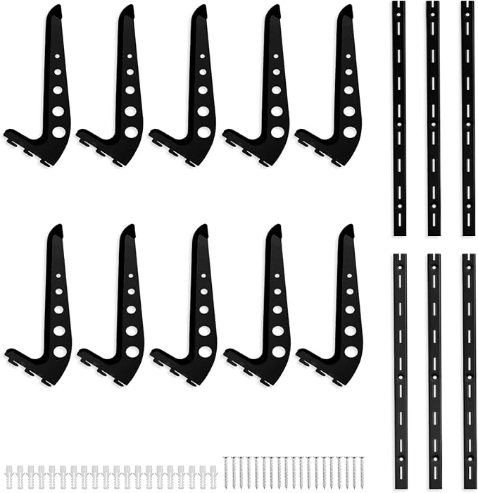 ShouRong Snowboard Wall Mount, Adjustable 5/6 Board Surfboard Rack, Surfboard Wall Hangers for Surfboard, Wakeboard, and Snowboard Storage at Home or Garage
