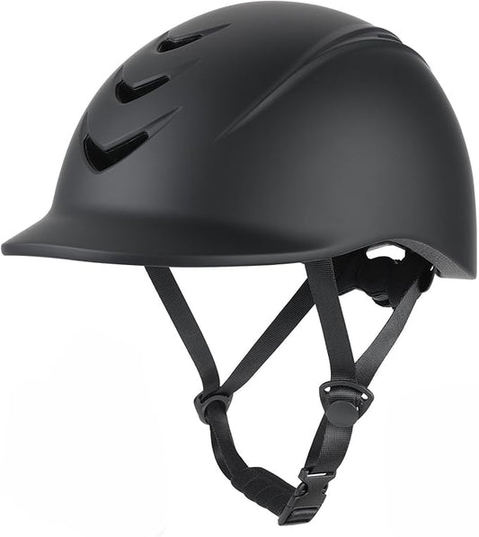 Horse Riding Helmet for Adult：Adjustable Equestrian Helmet with Ventilation for Men & Women - Lightweight Safety Headgear for Outdoor Riding (Fits 22"-24" / 56-61cm)