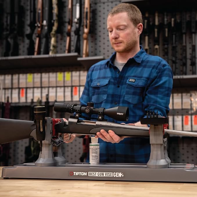 Tipton Best Gun Vise Gen 2 with Universal Mounting, Adjustable Gun Clamps, Vise Mod Accessory Storage, For Gun Maintenance, Cleaning, and Gunsmithing