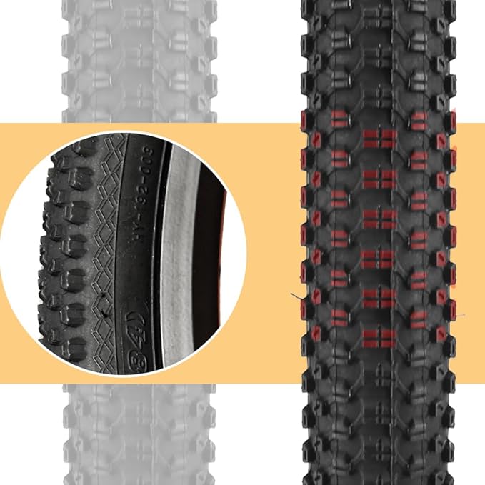 27.5 X 1.95 Inch Folding Bike Tires with 3mm Anti Puncture Proof Protection for Mountain Bicycles