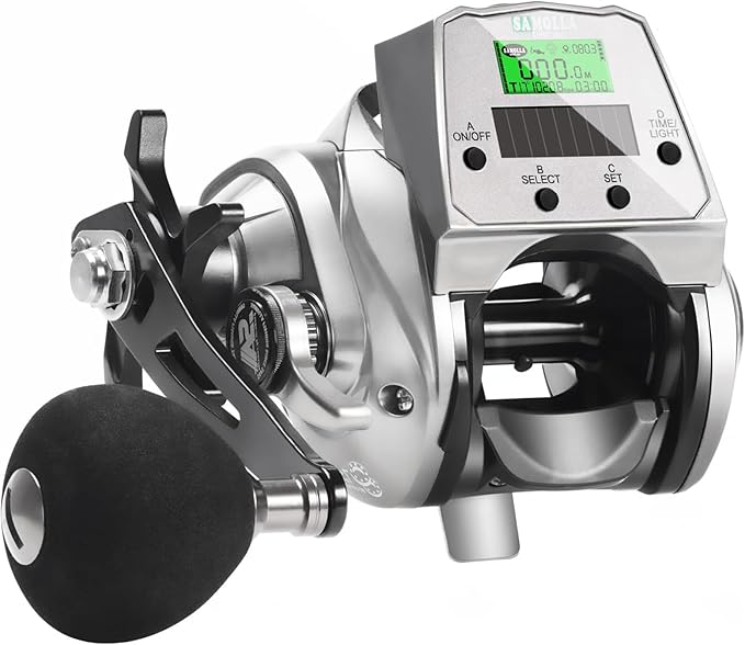 Digital Baitcasting Fishing Reel with LCD Display,8 oz Ultralight Electric Baitcaster Reel, 22-35 Lb Max Drag,6.3:1/7.2:1 Gear Ratio,Left/Right Handed,Compact Design for Freshwater & Saltwater