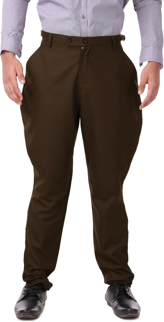 ThePirateDressing Steampunk Victorian Cosplay Costume Mens Archibald Jodhpur Pants Trousers