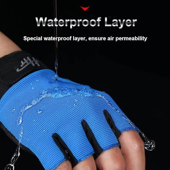 Fingerless Gloves - Multipurpose Water & Sports Gloves for Fishing, Sailing, Rowing, Kayaking & More - Men & Women
