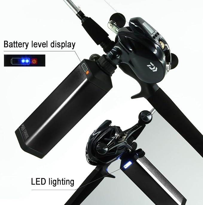 10Ah Sea Fishing Reel Battery and Accessories for Daiwa Tanacom Seaborg Leobritz Shimano Electric Fishing Reel Battery (Free 2m Power Cord)