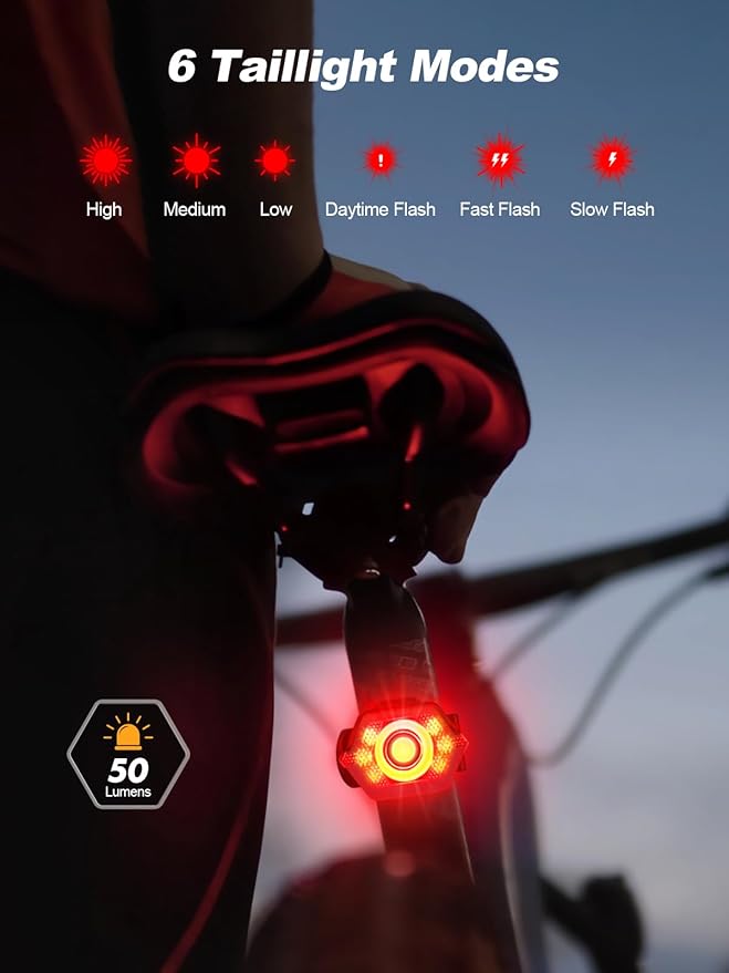 Cuvccn 2026 New 1000 Lumen Super Bright Bike Lights with Side Light, 4+6 Modes Rechargeable Bicycle Lights Front & Rear, IP65 Waterproof Bike Headlight for Day/Night Riding Safety, Scooter Accessories