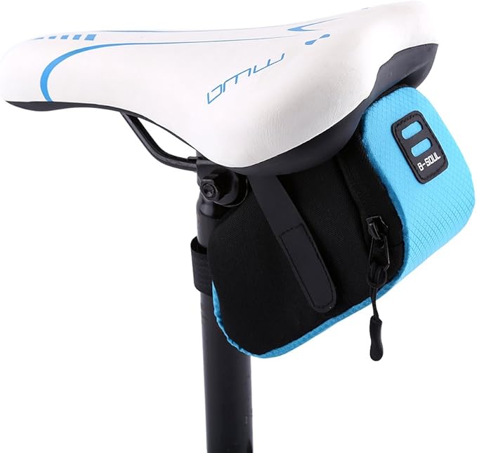 Milltrip Bike Saddle Bag, B Soul Super Light Bike Rear Saddle Cycling Seat Bag Tail Pouch Package Under seat Storage Bag (Blue)