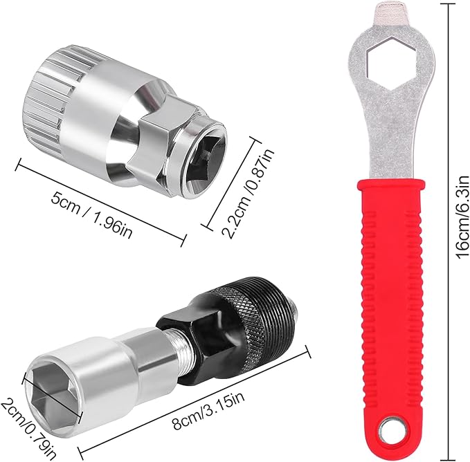 Bicycle Crank Extractor Tool Set - Professional Bike Crank puller with 16mm Spanner for Bottom Bracket Remover in the Bike Tool kits
