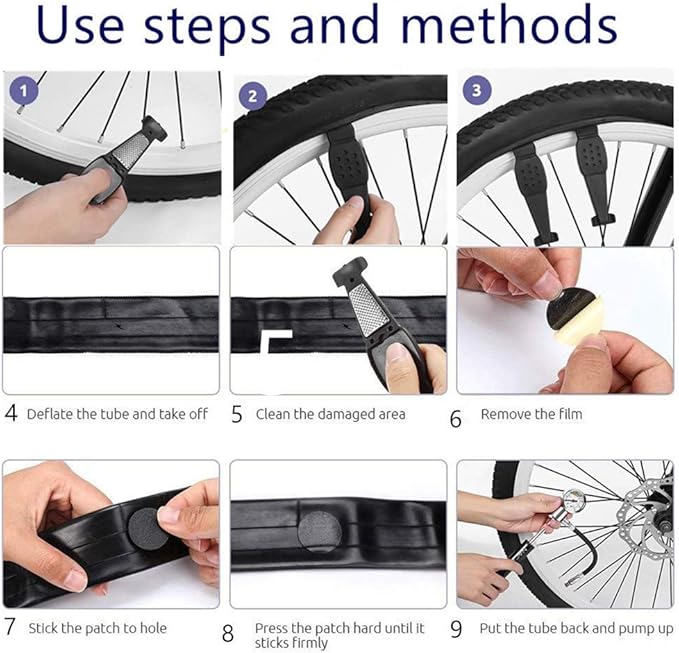 YBEKI Bike Repair Tool Kit - Professional Bicycle Multi-Tool with Ratchet Wrench, 10 Precision Bits, Tire Levers & Patches, Bone Wrench, Portable Storage Bag - Essential MTB Road Bike Maintenance Set