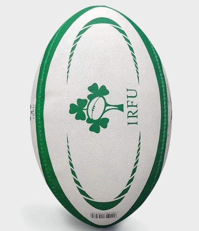 Gilbert Ireland Rugby Ball, Green, Mini, 1 Pack
