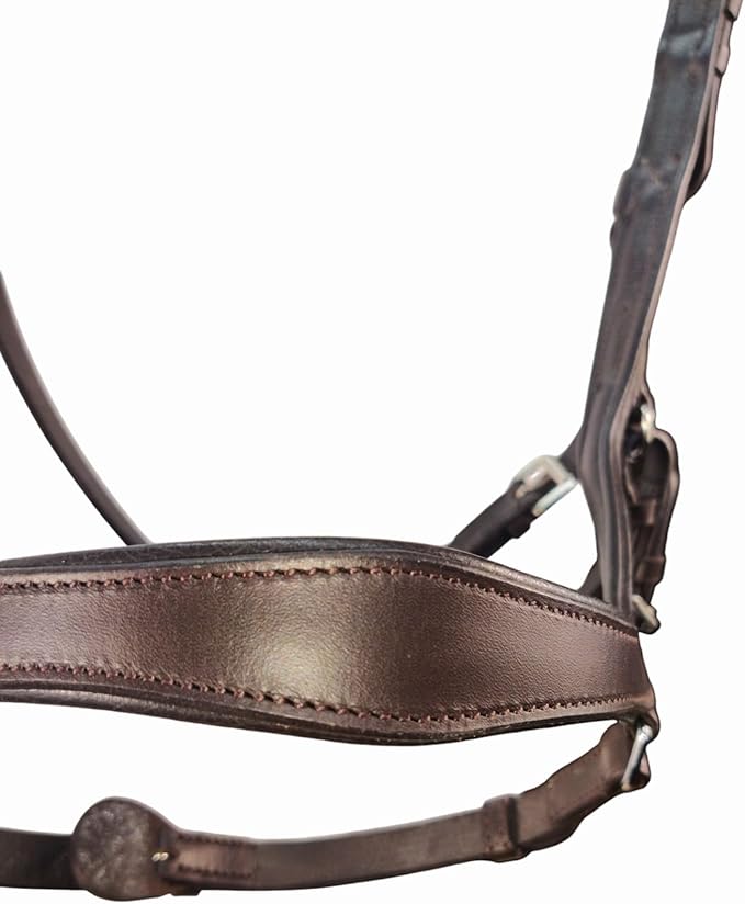 Pressure Relief Comfort Ergonomic Horse Bridle Havana Brown | Ergonomic | Comfortable | Durable (Bridle + Leather Reins, Full/Horse)