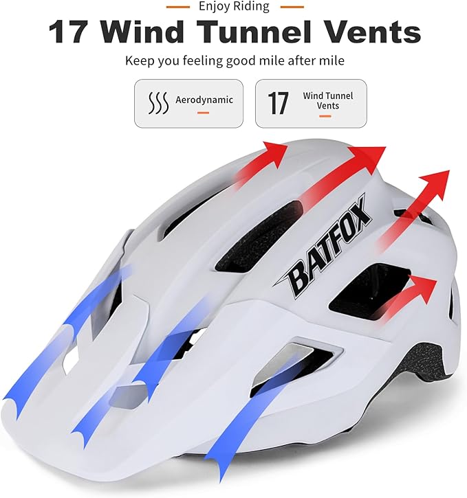 BATFOX NTA 8776 E-Bike & Mountain Bike Helmet for Adults Youth, E-MTB Cycling Helmet for Men Women (52-60CM)