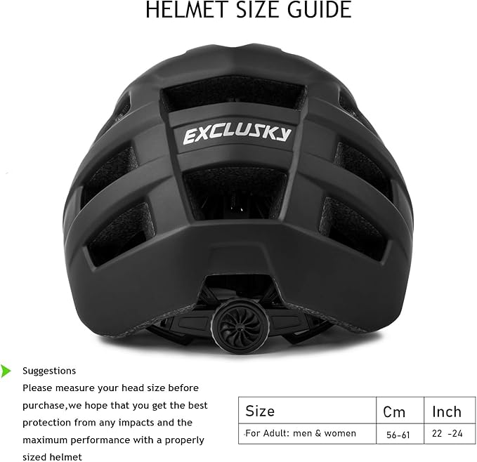 Exclusky Bike Helmet Mountain Bike Helmet for Adults Lightweight MTB Cycling Helmet for Men Women Adjustable Bicycle Helmet with Visor