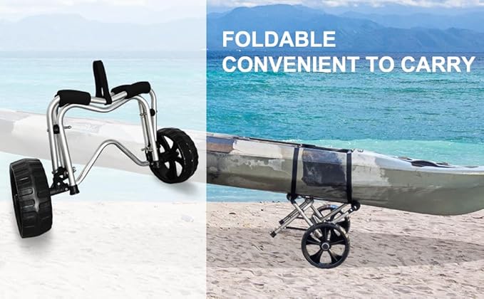 LIBOSULV Kayak cart,Folding Lightweight and Portable Paddleboard Canoe,Fishing Kayak Carrier