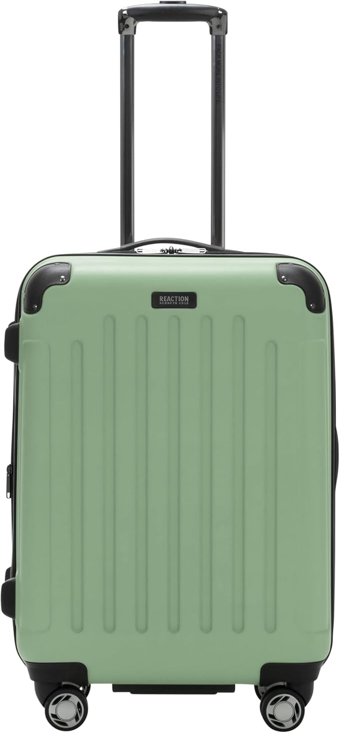 Kenneth Cole REACTION Renegade Luggage 拡張可能 8輪スピナー 軽量 ハードサイド スーツケース、シーフォーム、24インチ チェック済み