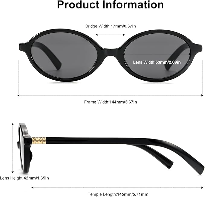 Retro Oval Sunglasses for Women Vintage 90s Y2K Trendy Designer Sun Glasses