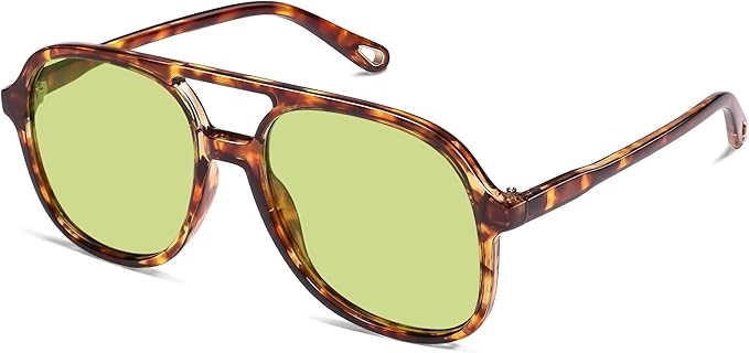 SOJOS Retro Polarized Aviator Sunglasses Womens Mens Classic 70s 80s Vintage Trendy Square Aviators SJ2174