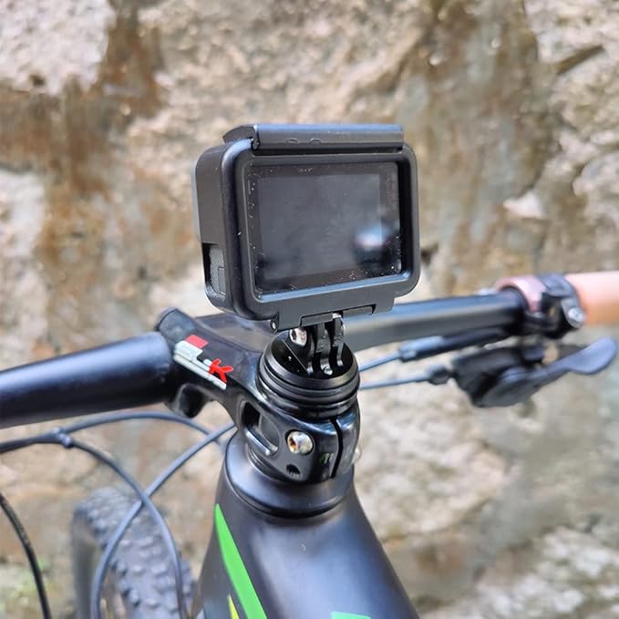 Cestbon Gravity Cap Computer Mount for Garmin Edge Wahoo Elemnt Mini Blot Roam Bryton Rider Stages Dash Bicycle Stem Headset Top Cap Mount Black