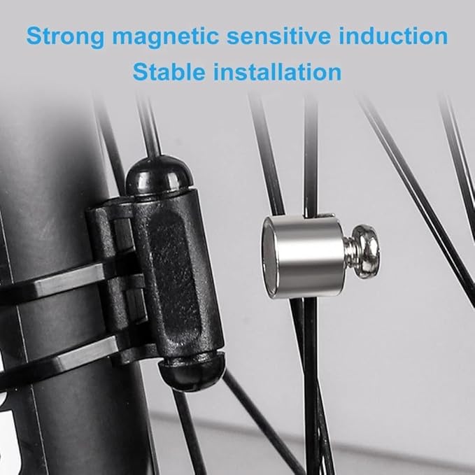 2 Pack Bicycle Speedometer Magnet Bike Computer Odometer Wheel Spoke Magnet Waterproof Speed Counting Sensor Universal for Bicycles Tachometer Cycling Riding Replacement Parts