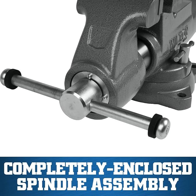 Wilton Machinist Bench Vise, 5" Jaw Width, 8" Jaw Opening, 4-1/4" Throat (Model 500S)