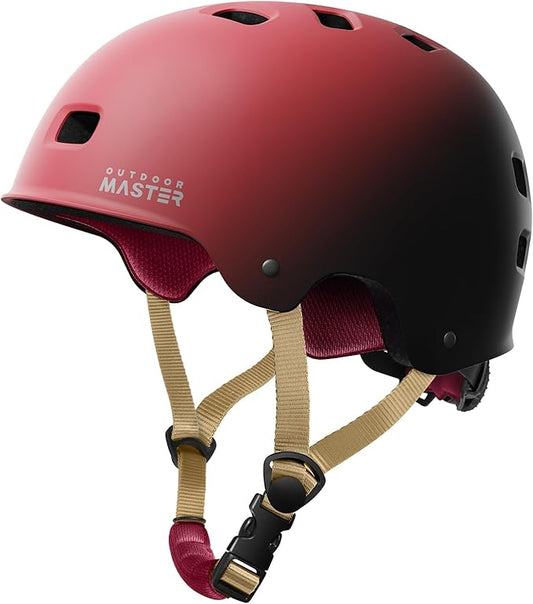 OutdoorMaster スケートボード サイクリング ヘルメット - 取り外し可能なインナー2枚 通気性 多用途 スポーツ スクーター ローラースケート インラインスケート ローラーブレード 子供 ユース 大人用