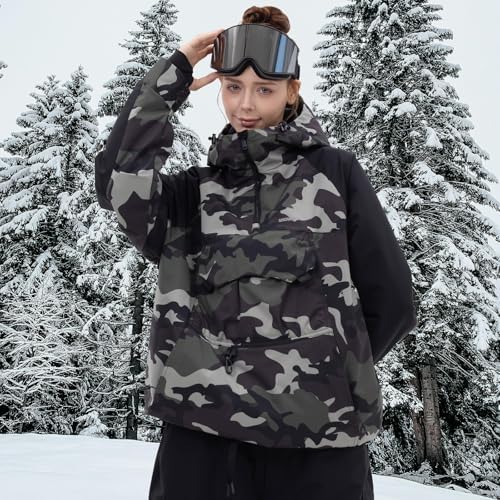 SNOWVERB Baggy Fit Ski Snowboard Coats Snow Anorak Jacket for Men and Women