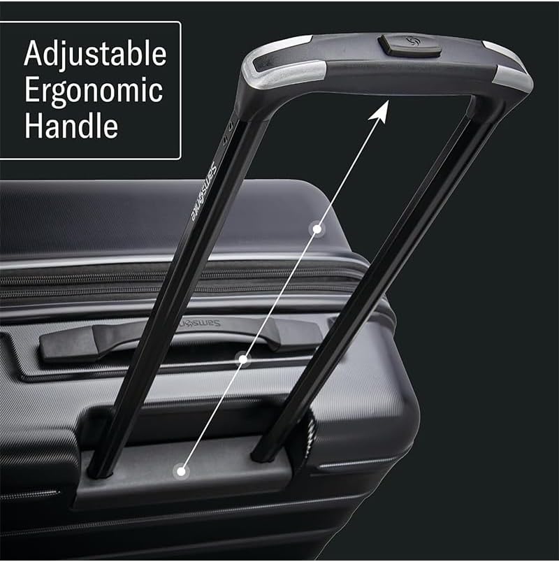 Samsonite Omni 2 ハードサイド 拡張可能 スピナーホイール付きスーツケース 2点セット (19/28), ミッドナイトブラック