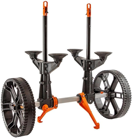 YakAttack Kayak Carts with Adjustable Frame & Wheel Options | All-Terrain, Sand & Solid Tire Variations | Durable Folding Transport System for Kayaks & Canoes | Made in USA