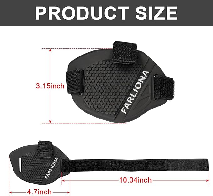 2 PCS Motorcycle Motorbike Shift Pad, Shoe Boot Protector Cover, Useful Rubber Gear Shifter Accessories for Men Women, Black, Medium